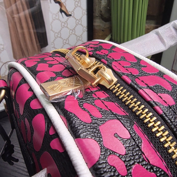 Von Dutch Pink Leopard Print Women's Bag - Picture 4 of 6